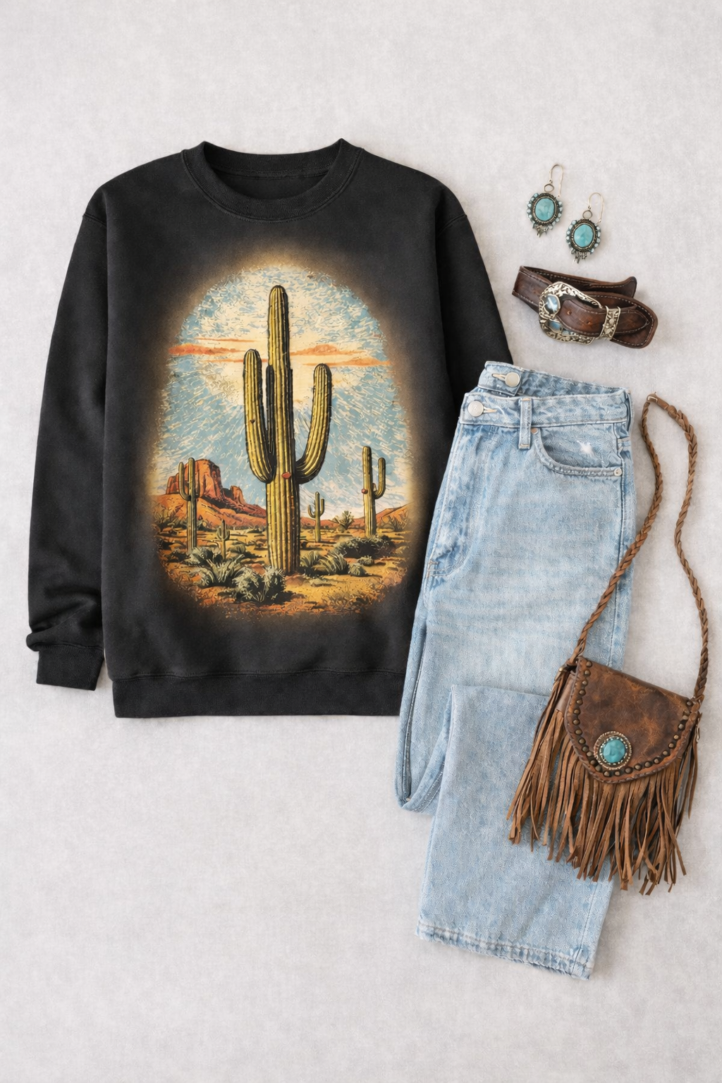 Desert Sunset Crewneck Pullover