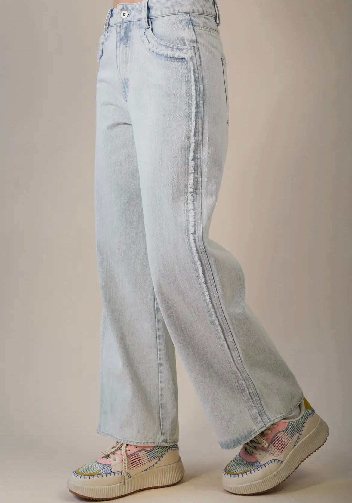 Kennedy Fray Washed Denim Jean