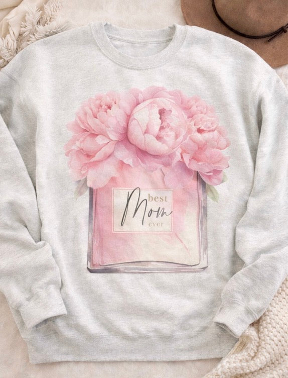 Best Mom Ever Peony Crewneck