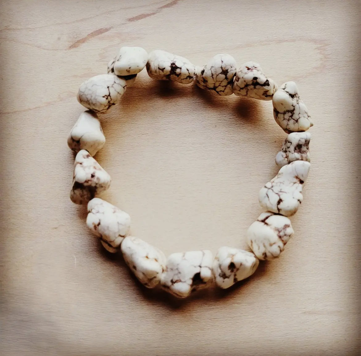 White Turquoise Nugget Bracelet