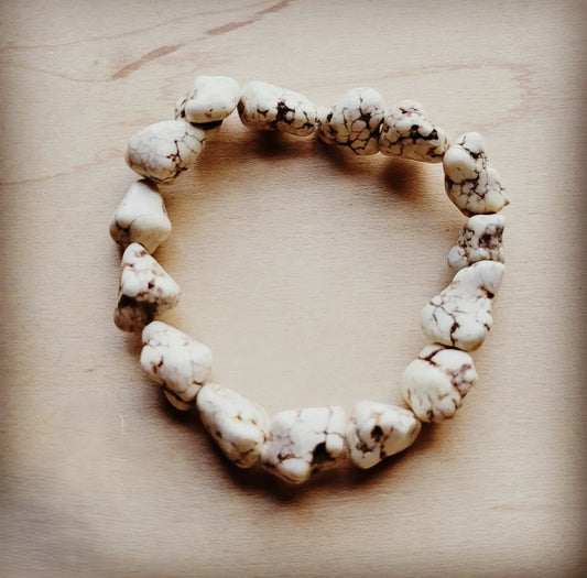 White Turquoise Nugget Bracelet