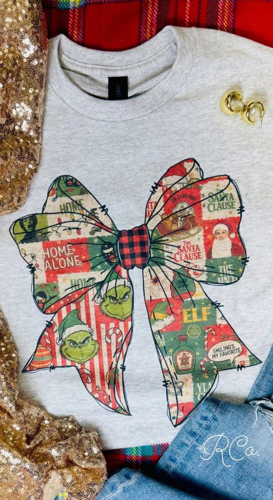 Vintage Grinch Bow Sweatshirt