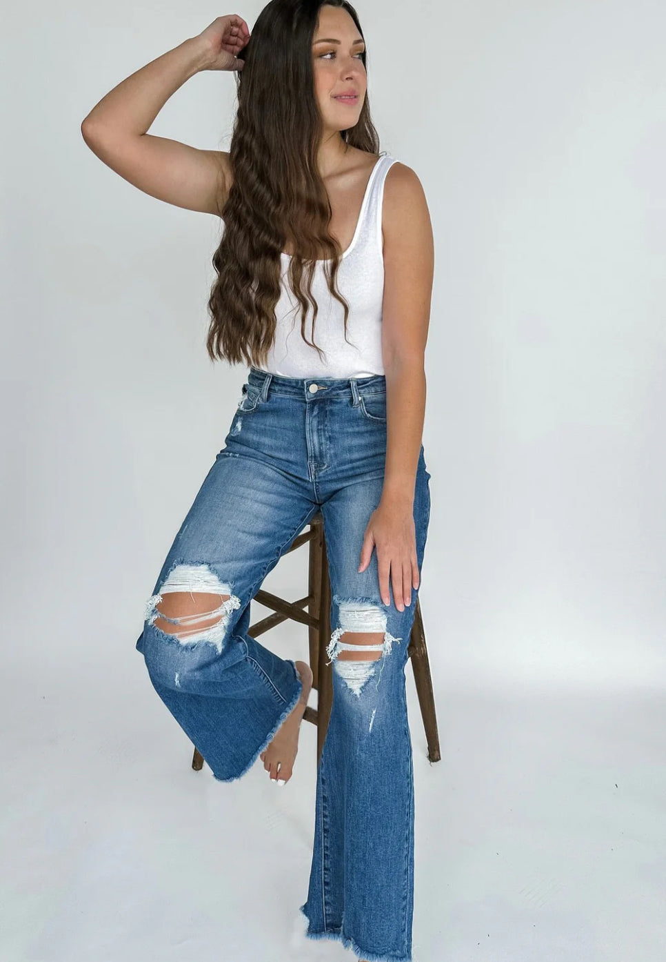 Blakely Medium Wash Distressed Jeans