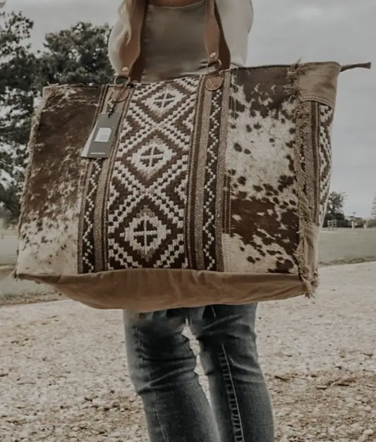 Cowhide Myra Weekender Bag